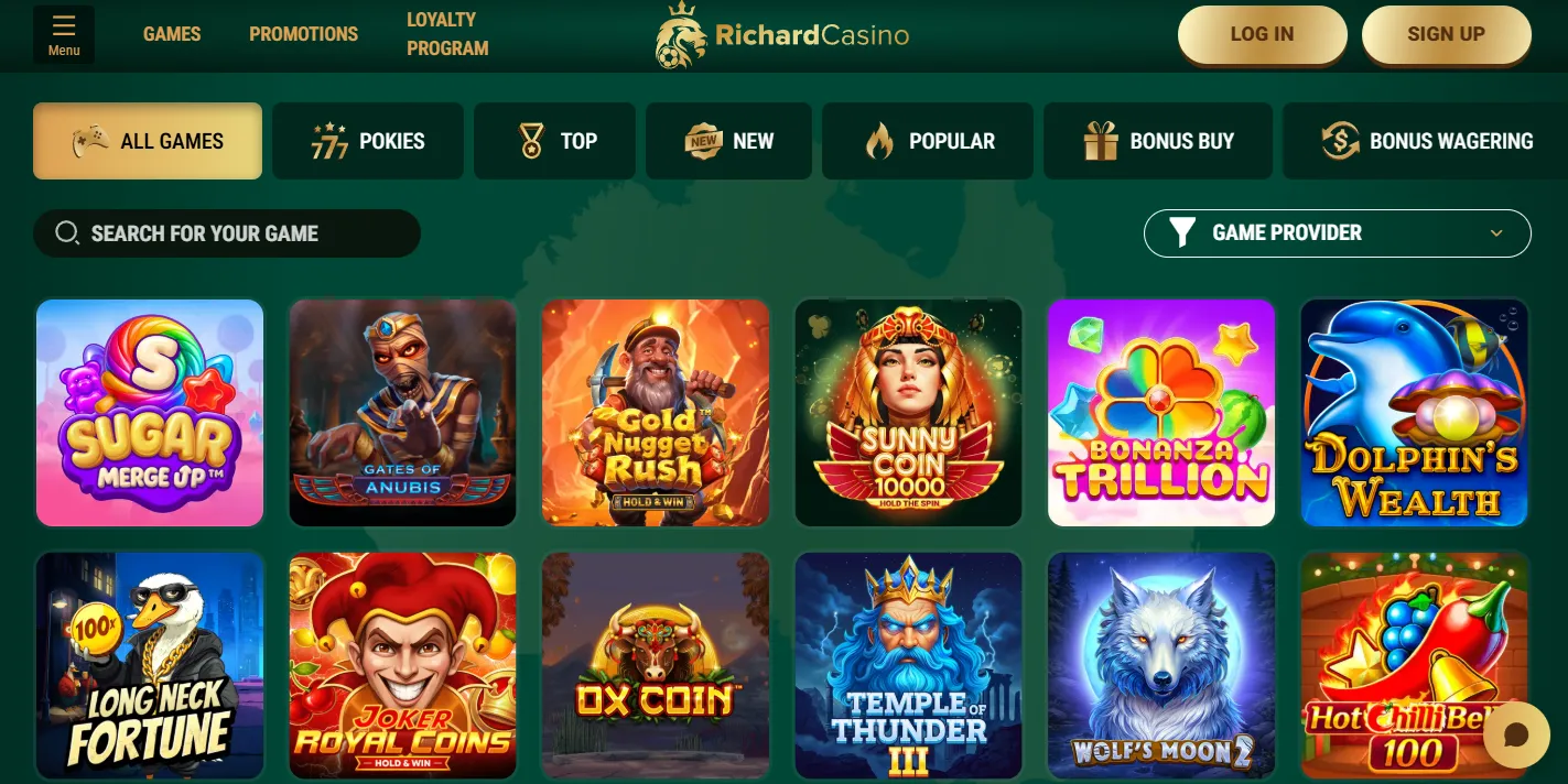 Richard online casino game library - Richard Casino